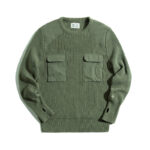 Retro Commando Outdoor Army Green Sweater
