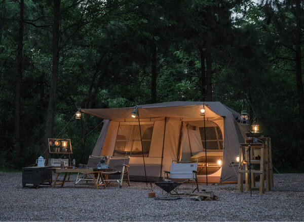 Camping Outside Two Rooms One Hall Ridge Automatic Tent Waterproof - Image 2