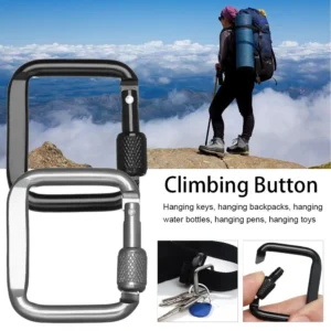 Durable Triangle/Square Carabiner Outdoor Camping Hiking Keychain Snap Clip Hook Kettle Buckle Carabiner Accessories