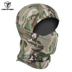 TACTIFANS Balaclava Tactical Mask Full Face Neck Protective Soft Silica Gel Breathable Mask Airsoft Cycling Hunting Accessories