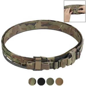 Modularer, leichter, zweilagiger Gürtel, Mehrzweck-Organizer für Airsoft-Ausrüstung im Freien, verstellbares Befestigungssystem
