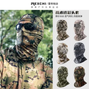Men's Ice Silk Balaclava Full Face Cover UV Protection for Fishing Motorcycle Tactical Camo Summer Mask