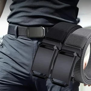 2026 Neuer Gürtel mit automatischer Schnalle, Canvas, taktische Arbeitskleidung, lässiger Outdoor-Militär-Trainingshosengürtel für Männer, Übungsgürtel