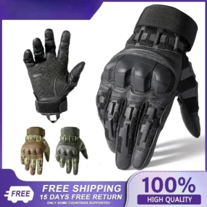Tactical Gloves Pro Sports Gloves Touch Screen PU Leather Outdoor Hunting Hiking Combat Airsoft Full Finger Shooting Glove Men
