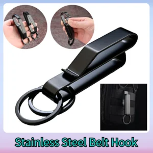 Steel Belt Hook Carabiner Car Keychain Belt Hanger Bottle Hook Camp Water Holder Tactical Outdoor EDC Buckle Tool