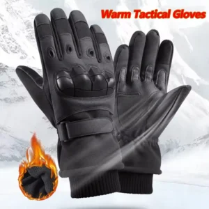 Men's Outdoor Winter Warm Thermal Motorcycle Gloves Full Finger Touch Screen Compatible Tactical Military Combat Protective