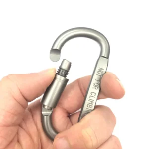 Aluminum Alloy D-ring Locking Carabiner Screw Lock Hanging Hook Buckle Keychain For Outdoor Camping Hiking