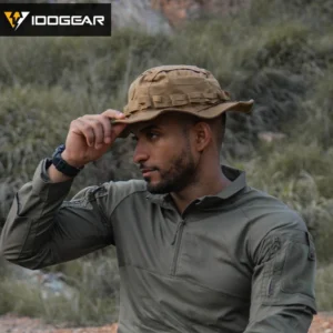 IDOGEAR Tactical Boonie Hat Jungle Sun Hats Adjustable Breathable Wide Brim Cap for Fishing Hunting 3623