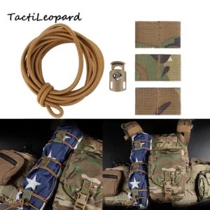 Taktische Flagge Bungee Cord Kit Retention Bands Sichere Befestigung Gürtel Befestigung Einstellbare Shocking Strap MOLLE Weste Streifen Lagerung