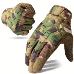 Men's Touch Sceen Tactical Gloves Paintball Shooting Airsoft Combat Bicycle Rubber Protective Anti-Skid Full Finger Gloves Women