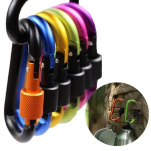 4Pcs Tactical Carabiner D Shape Carabin Clip Keys Tourist Keychain Set Aluminum Alloy Camping Survival Buckle Multi Key Holder