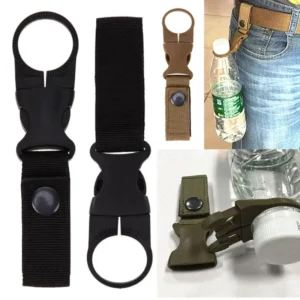New Military Nylon Webbing Buckle Hook Water Bottle Holder Clip Climb Carabiner Belt Backpack Hanger Camping EDC Gear Multi Tool