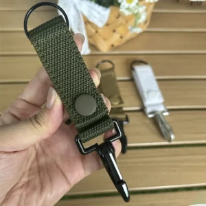 1PCS Tactical Metal Keychian Hanging Key Hook Clip Clamp Buckle Molle Belt Carabiners Outdoor Strap Climbing Camping Accessories