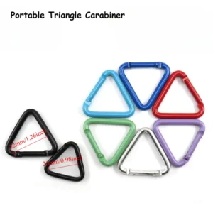 Camping Triangle Carabiner Portable Triangle Carabiner Ring Lightweight Small Carabiner Clips Fishing Climbing Acessories